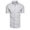 Pánské košile s krátkým rukávem Dstreet KX1054 (Velikost M, Barva Bílá)
