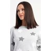 Dámské domácí šaty s dlouhým rukávem Hvězdy (Barva Šedá, Velikost S)