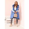 Dámská prošívaná vesta Plus Size s kapucí na zip Janina (Velikost UNI, Barva Modrá - světle)
