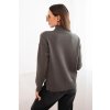 Dámský svetr z viskózy volného střihu khaki (Velikost UNI, Barva Černá)
