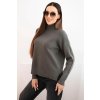 Dámský svetr z viskózy volného střihu khaki (Velikost UNI, Barva Černá)