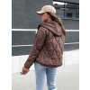 Dámská zimní bunda s kapucí WINDGLAM Dstreet TY4421 (Velikost S, Barva Hnědá)