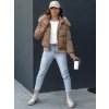 Dámská zimní bunda s kapucí COLDPACK Dstreet TY4427 (Velikost S, Barva Hnědá)