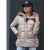 Dámská zimní bunda s kapucí STELLAR Dstreet TY4493 (Velikost S, Barva Béžová)
