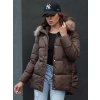 Dámská zimní bunda s kapucí STELLAR Dstreet TY4493 (Velikost S, Barva Béžová)