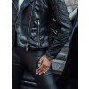 Dámská kožená bunda ramoneska TELIS Dstreet TY4556 (Velikost S, Barva Černá)