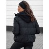 Dámská zimní bunda NORDPUFF s kapucí TY4615 (Velikost S, Barva Černá)