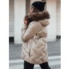 Dámská zimní bunda s kapucí CLASSIQ Dstreet TY4622 (Velikost S, Barva Béžová)