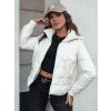 Dámská krátká prošívaná bunda s kapucí FASHWARM Dstreet TY4637 (Velikost S, Barva Bílá)