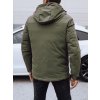 Pánská zimní bunda s kapucí Dstreet TX4909 (Velikost M, Barva Zelená)