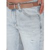 Dámské džíny slim fit s páskem SLIMLEN Dstreet UY2349 (Velikost S, Barva Modrá - světle)