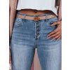 Dámské džíny skinny vyšší pas DERMIX Dstreet UY2394 (Velikost S, Barva Modrá - světle)