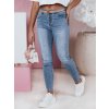 Dámské džíny skinny vyšší pas DERMIX Dstreet UY2394 (Velikost S, Barva Modrá - světle)