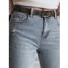 Dámské džíny slim fit s páskem MIXFELL Dstreet UY2418 (Velikost S, Barva Modrá - světle)