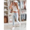 Dámské džíny skinny s páskem DIEGONO Dstreet UY2424 (Velikost S, Barva Modrá - světle)