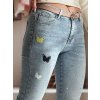 Dámské džíny skinny se zdobením LUMITTA Dstreet UY2429 (Velikost 28, Barva Modrá - světle)