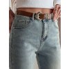 Dámské džíny slim fit s páskem SLIMVISA Dstreet UY2460 (Velikost S, Barva Modrá - světle)