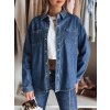 Dámská džínová košile oversize OVERLLO Dstreet DY0454 (Velikost S, Barva Modrá - světle)