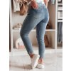 Dámské džíny slim fit s páskem TRENDLINE Dstreet UY2478 (Velikost S, Barva Modrá - světle)