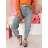 Dámské džíny mom fit MOMTEZ Dstreet UY2485 (Velikost S, Barva Modrá - světle)