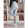 Dámské džíny slim fit SPARKLI Dstreet UY2488 (Velikost S, Barva Modrá - světle)