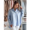 Dámská košile oversize s dlouhým rukávem BLUOSIZE Dstreet DY0457 (Velikost M, Barva Bílá)