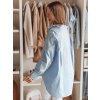 Dámská košile oversize s dlouhým rukávem BLUOSIZE Dstreet DY0457 (Velikost M, Barva Bílá)