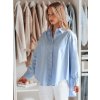 Dámská košile oversize s dlouhým rukávem BLUOSIZE Dstreet DY0457 (Velikost M, Barva Bílá)