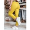 Dámské kalhoty s páskem MODELA Dstreet UY2563 (Velikost M, Barva Žlutá)