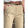 Dámské kalhoty s páskem RELCIX Dstreet UY2580 (Velikost M, Barva Béžová)