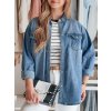Dámská džínová košile oversize DENIMOVA Dstreet DY0467 (Velikost S, Barva Modrá - světle)