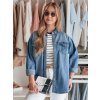 Dámská džínová košile oversize DENIMOVA Dstreet DY0467 (Velikost S, Barva Modrá - světle)