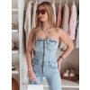 Dámská džínový overal GORSSANKA Dstreet EY2587 (Velikost XS/34, Barva Modrá - světle)