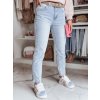 Dámské džíny slim fit s páskem NEOPASS Dstreet UY2680 (Velikost S, Barva Modrá - světle)