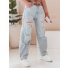 Dámské džíny baggy BAGGINOVA Dstreet UY2683 (Velikost S, Barva Modrá - světle)