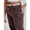 Dámské hnědé džíny široké nohavice Dstreet UY2768 (Velikost XS/34, Barva Béžová)