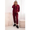 Komplet dámský z viskózy s rozepínací mikinou a kalhotami (Velikost UNI, Barva Fialová)