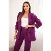 Elegantní souprava saka a kalhot (Velikost UNI, Barva Růžová)