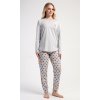 Dámské pyžamo dlouhé Poppy (Barva Šedá, Velikost S)