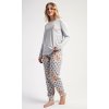 Dámské pyžamo dlouhé Poppy (Barva Šedá, Velikost S)