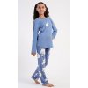 Dětské pyžamo dlouhé Méďa a tučňák (Barva Modrá, Velikost 7/8)