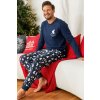 Pánské pyžamo Doctor Nap PMB.5263 (Velikost 2XL, Barva Modrá - tmavě)