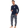 Pánské pyžamo Doctor Nap PMB.5263 (Velikost 2XL, Barva Modrá - tmavě)