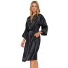 Dámský saténový župan Doctor Nap SWW.5227 (Velikost S, Barva Černá)