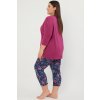 Dámské pyžamo Italian Fashion Folk r.3/4 sp.7/8 (Velikost 2XL, Barva Růžová)