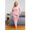 Dámské dlouhé pyžamo Doctor Nap PB.7326 (Velikost 2XL, Barva Růžová)