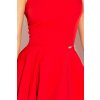 Numoco circle - heart-shaped neckline - cervene 114-3 Dress (Velikost L, Barva Červená)