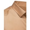 Pánská elegantní košile Dstreet DX2590 (Velikost M, Barva Hnědá)