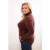 Dámský rolák Plus Size 1060 (Velikost UNI, Barva Hnědá)