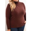 Dámský rolák Plus Size 1060 z viskózy (Velikost UNI, Barva Hnědá)